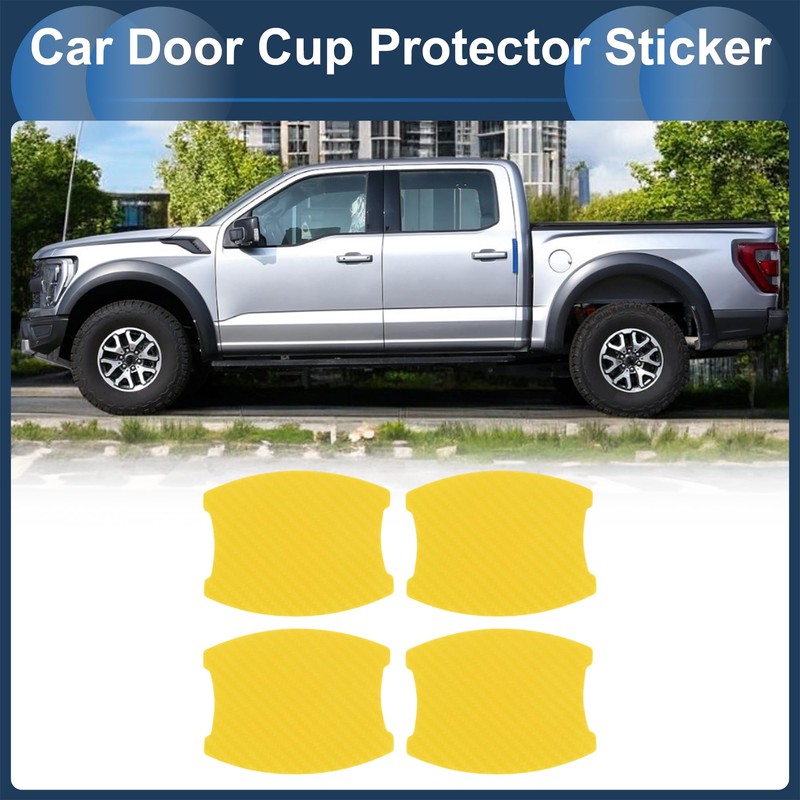 INFINAUTO 3D Car Door Handle Scratch Protector, 68x85mm Removable Magnetic