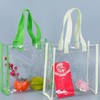 2PCS Clear gift bag,Transparent Reusable Gift Wrap Bags With Handle,PVC