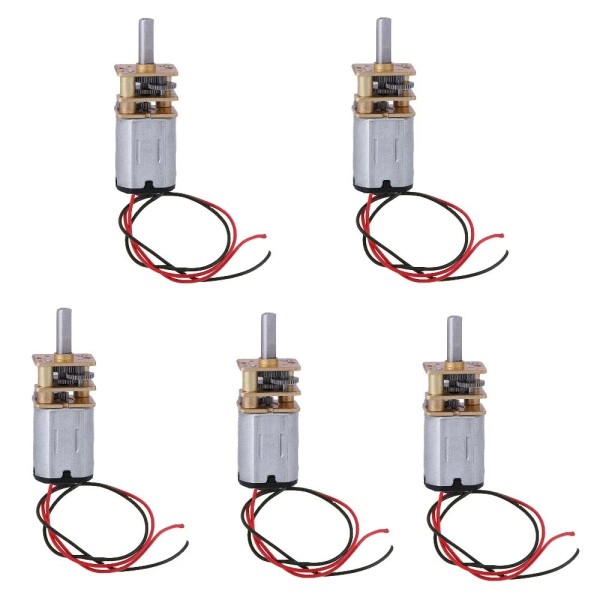 Universal 5Pack Mini N20 Gear Motor 36-108rpm DC 3V-9V Slow