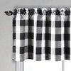 3X Valances for Kitchen Farmhouse Check Valances for Window Treatment