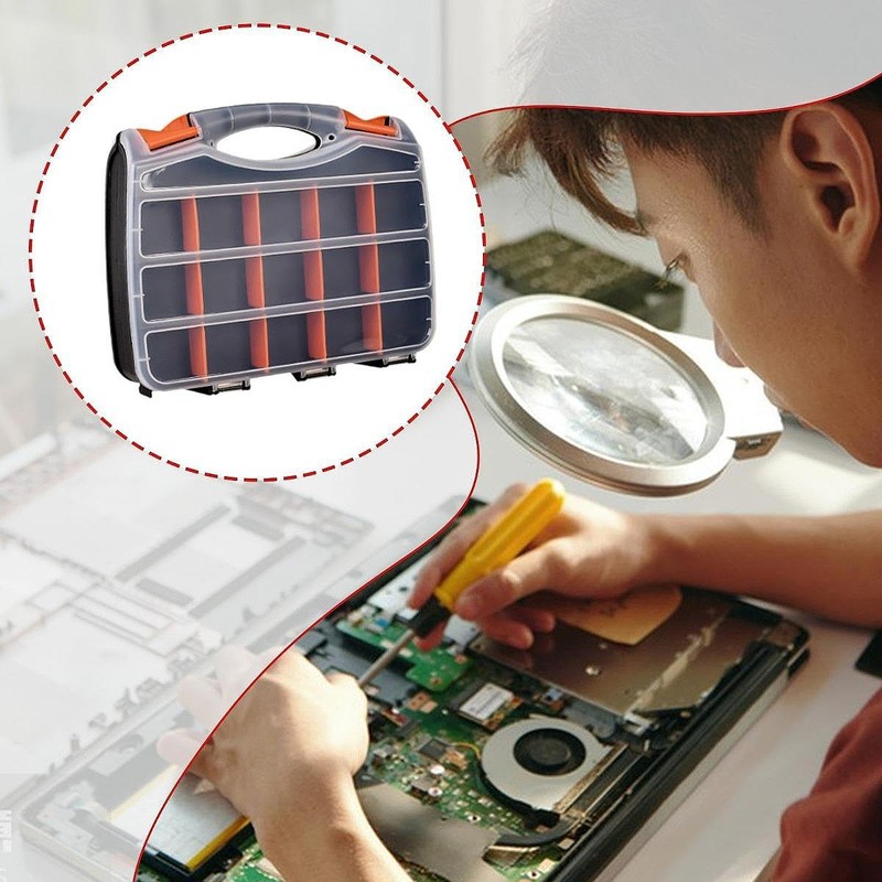 Generic Tool Organizer Box Hardware Storage Container with Removable Dividers