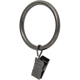 Ivilon Drapery Curtain Clip Rings - Clips Ring for Curtain Panels 1.7", Set of 14 - Pewter