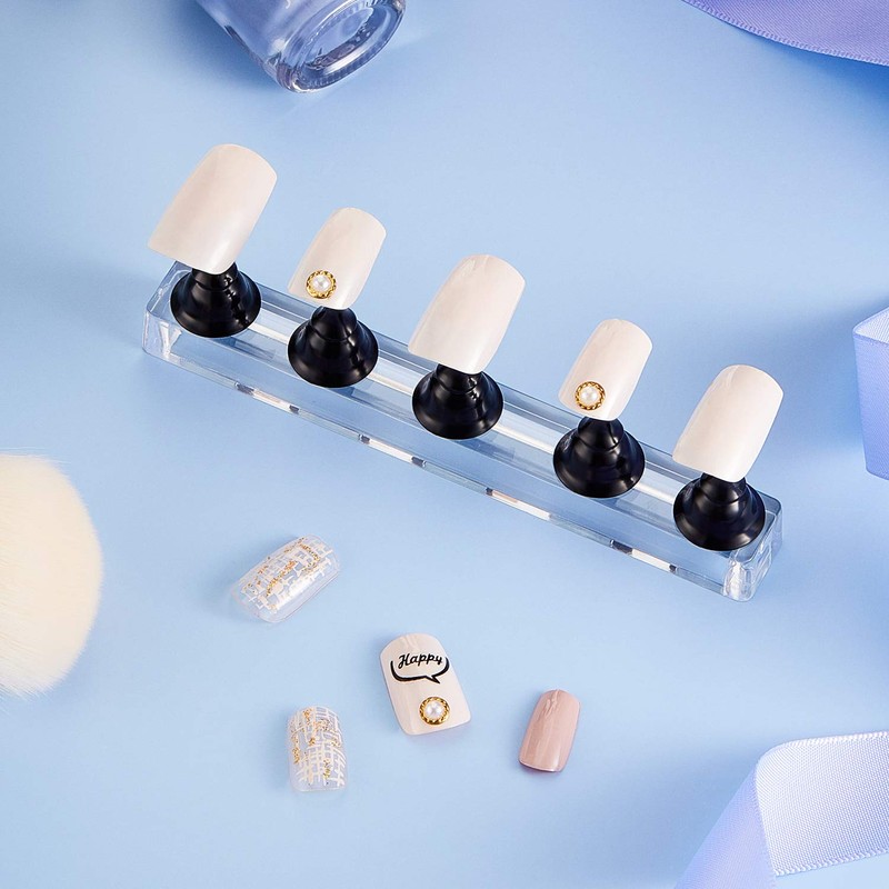 2 Sets Acrylic Nail Display Stand Nail Tip Practice Holder