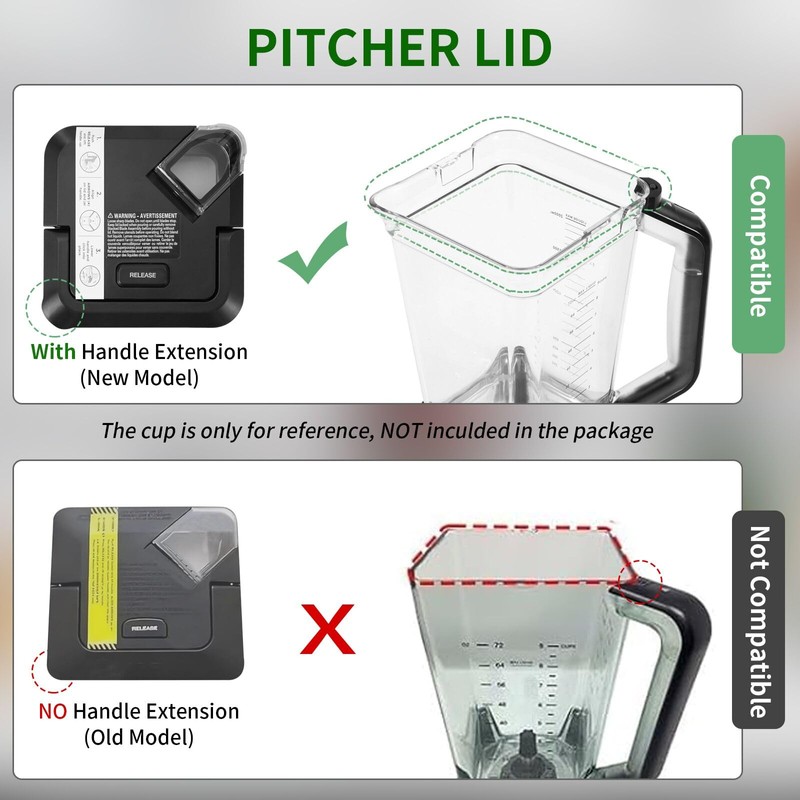 Blender Lid Replacement for Ninja Blender 72 oz Pitcher, Locking