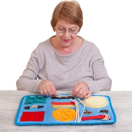 Fidget Blanket for Dementia | Calming & Comforting Dementia Activities for Seniors | Dementia Products for Elderly | Dementia Blanket | Helps Alzheimer’s, Dementia, Asperger’s, Anxiety