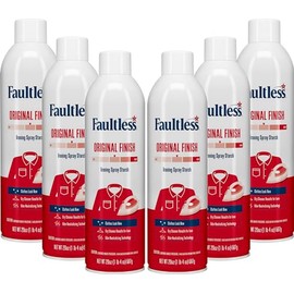 Laundry Starch Spray, Faultless Original Hold Ironing Enhancer Spray Starch for a Smooth Iron Glide on Clothes & Fabric (20oz 6 Pack) Even Spray, Easy Iron Glide, No Reside