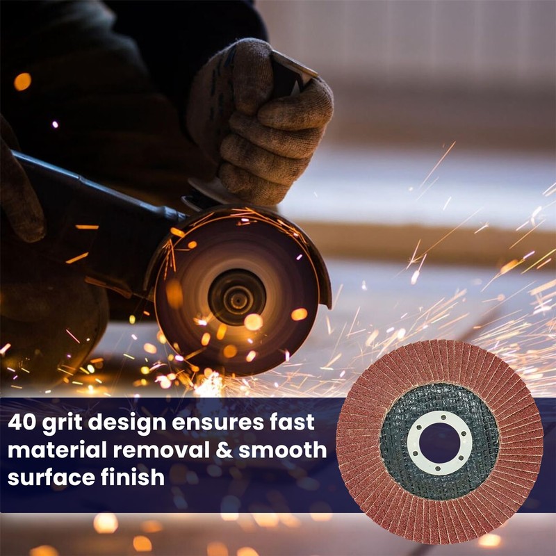Dapetz ® Professioanl Abrasive Flap Discs 115mm 4.5" 40 Grit