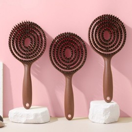 Flexible Swirl Detangling Paddle Hair Brush Black