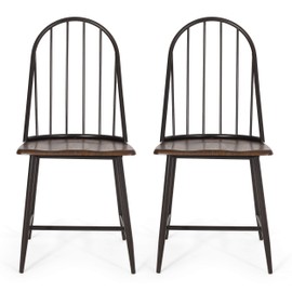 Christopher Knight Home Gessling Dining Chair Sets, Dark Brown + Black + Espresso