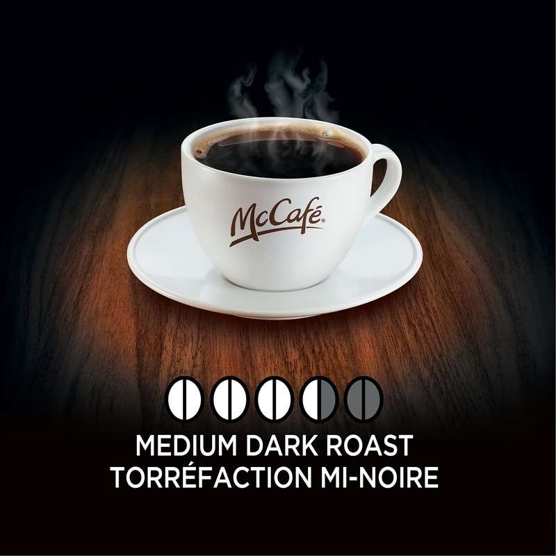 McCafé Premium Medium Dark Roast Decaf Ground Coffee, 340g, Can