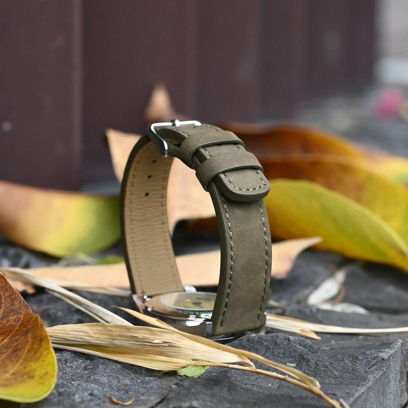 WOCCI Quick Release Leather Watch Strap, 18 mm, 19 mm,