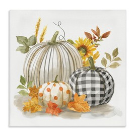 Stupell Industries Patterned Pumpkins Autumn Harvest Country Still Life, Designed by Nan Canvas Wall Art, 24x24, Multicolor