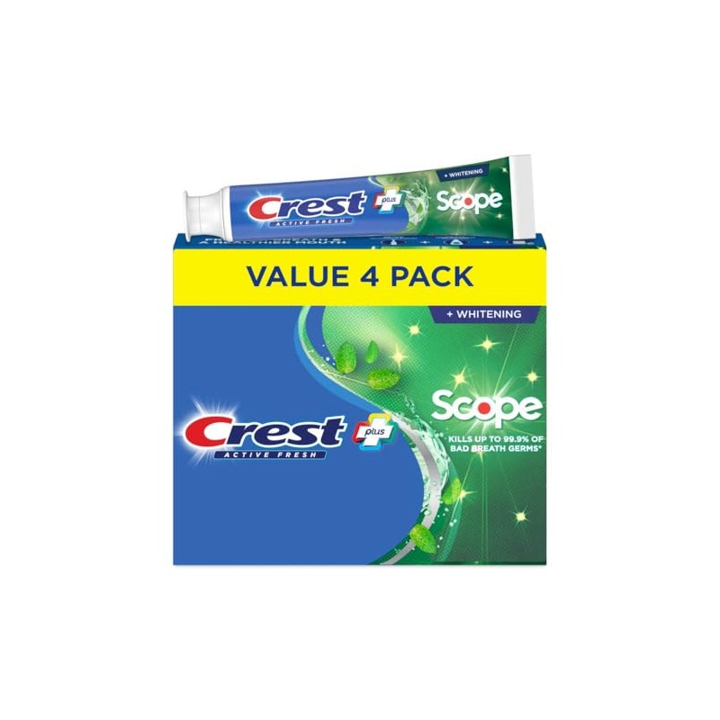 Crest Complete Active Fresh + Whitening Toothpaste, 5.5oz (Pack of