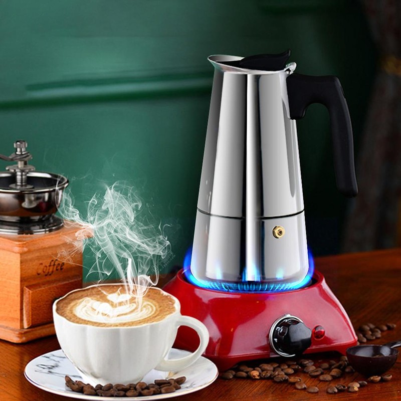 Eagle Beak Design Moka Pot Portable Stainless Steel Coffee Pot