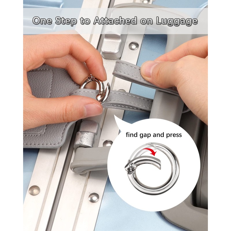 Teskyer 3 Pack Luggage Tags for Suitcases, Luggage Labels, Microfiber