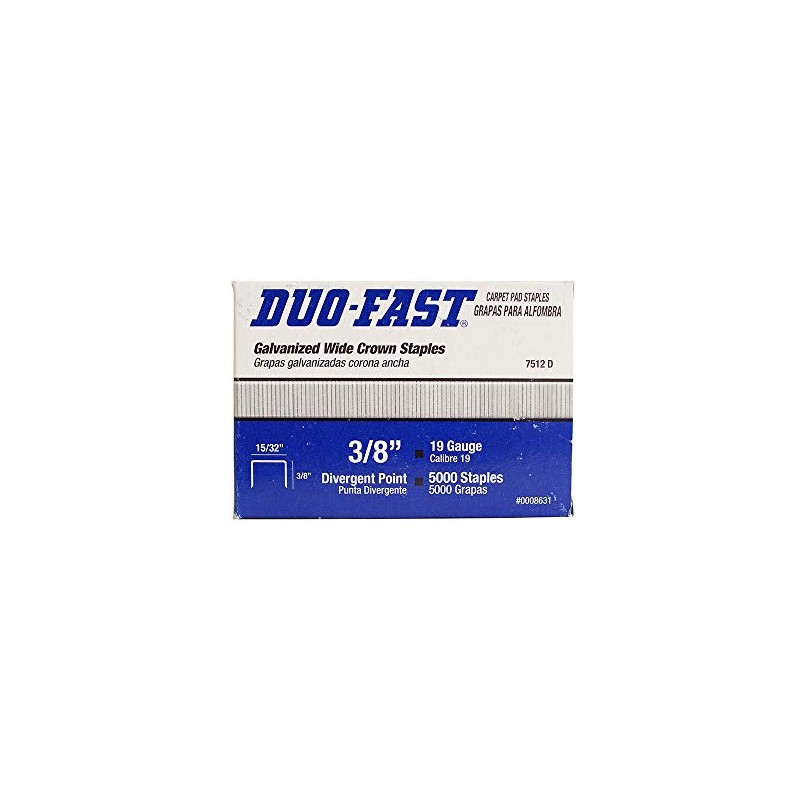 Duo-Fast 7512D 3/8" Length x 15/32" Crown 19 Gauge Staples