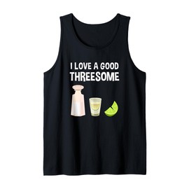 Salt Lime Tequila Threesome Bartender Bar Drink Tank Top