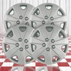 Brighter Design Set of 4 15" Push-on Silver Hubcaps for