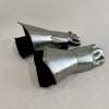 Medieval Knight Guantlet Silver Metal Guantlets Gloves Armor Larp Costume