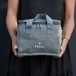 Pelli Lunch Squared JUTE Insulated Lunch Bag, Natural