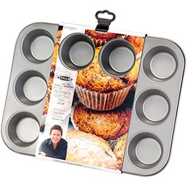 Stellar James Martin SJM57 Non-Stick Cupcake/Muffin Tin with 12 Cups, High Grade Steel, Dishwasher Safe 35cm x 27cm x 3cm - 5 Year Non-Stick Warranty