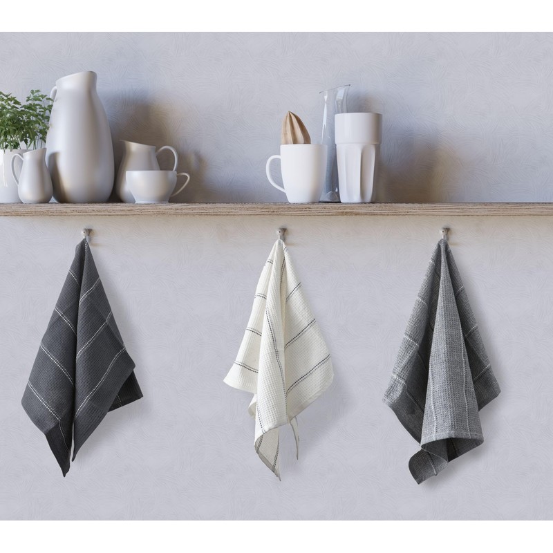 Emma Barclay Utopia 3 Pack Waffle Kitchen Tea Towel Set