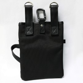 Bowken Club RF-93 Pouch, Accessory Case with Reflective Lines, Black