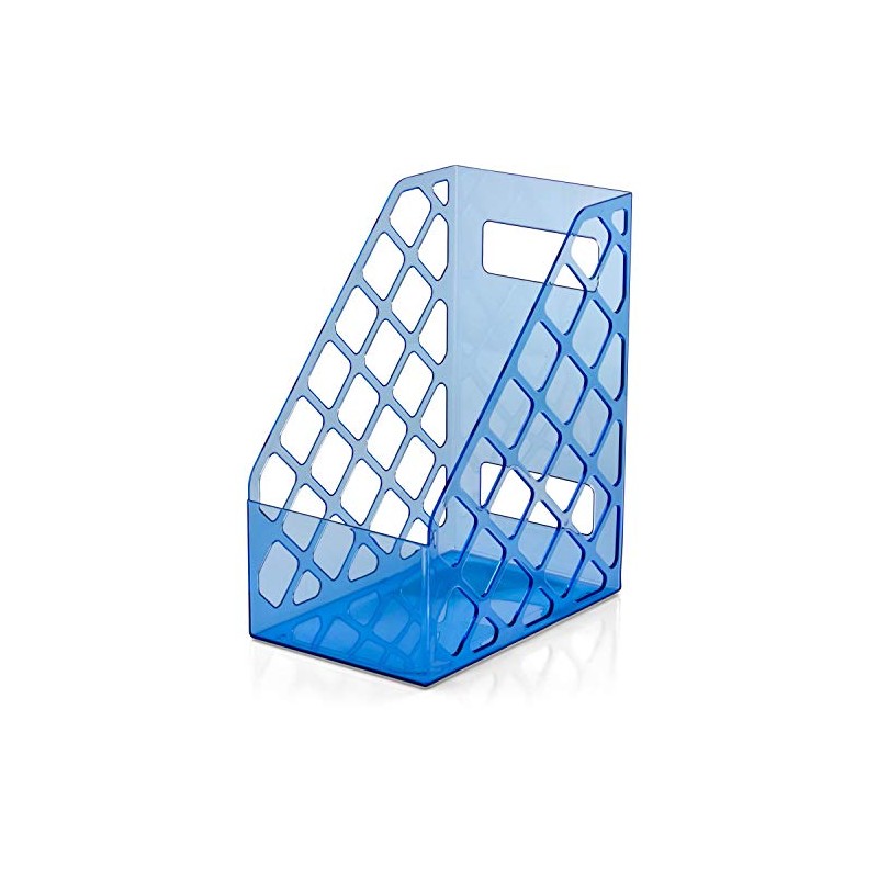 Officemate Glacier Large Magazine File, Transparent Blue (23219)