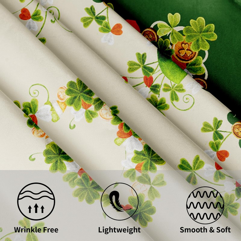 Granbey St. Patrick's Day Tablecloth Round - Spring Shamrock Table