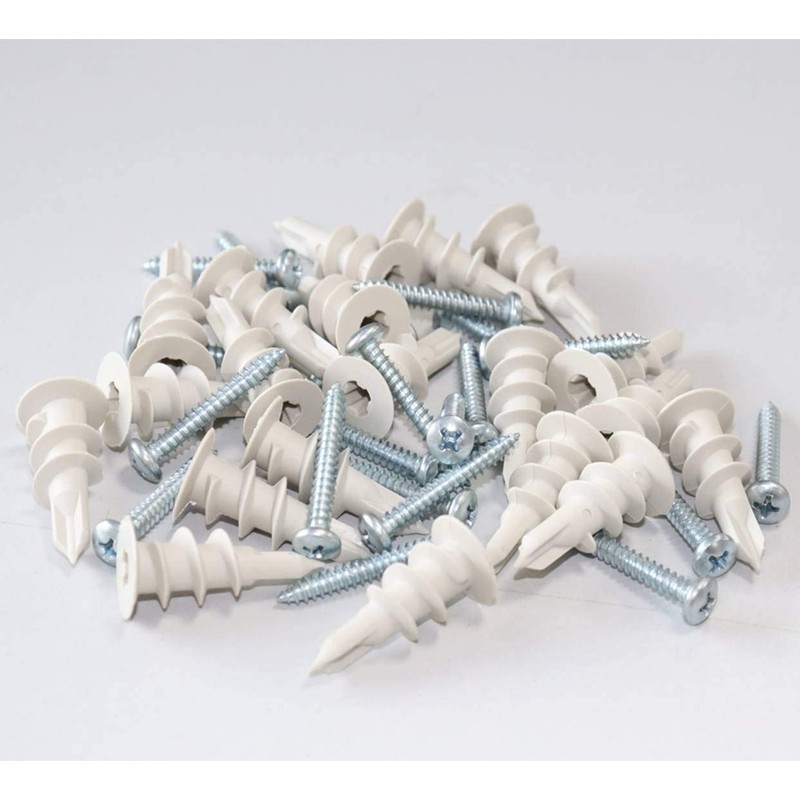Self Drilling Drywall Plastic Anchors with Screws, Expansion Screws 100