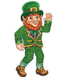 Club Pack of 12 St Patrick's Day Jointed Leprechaun Figure Decorations 2.75'