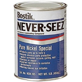 Never-Seez NSN-165 Silver Pure Nickel Special Anti-Seize Compound, -297 Degree F Lower Temperature Rating to 2400 Degree F Upper Temperature Rating, 1 lb. Flat Top Can