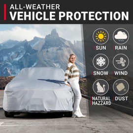 iCarCover 18-Layer Car Cover Waterproof All Weather, Premium Quality Car Covers for Automobiles, UV Protection, Grand Ville, Grand Prix, Fleetwood, De Ville, Caprice, Size C22 (See Size Chart)