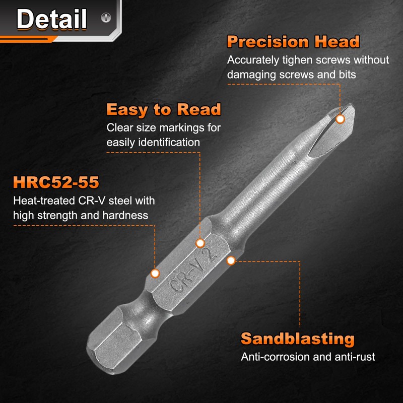 sourcing map 5pcs Magnetic Special Shaped Screwdriver Insert Bits Set