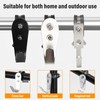 DOVORSY Tube Rod Hooks,Stainless Steel Adjustable J Hooks, for 0.71"-1.26"