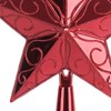 com-four® Christmas Tree Topper in Star Shape - Red Star