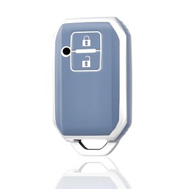 OFF WE GO Car Key Case Key Cover for Suzuki Swift V Waggon R Monopoly Maruti Dzire Ignis Swift Embona XL7 Sport Key Box Key Cover Protective Housing Blue Silver