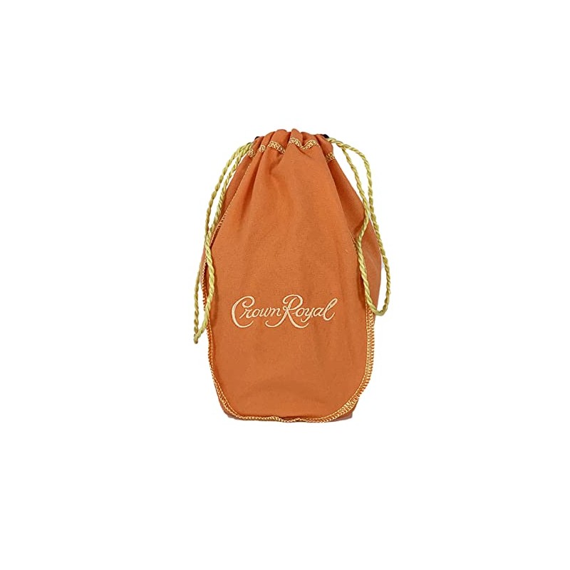 Orange Crown Royal Bag w/Drawstring - Perfect for Storage Gift