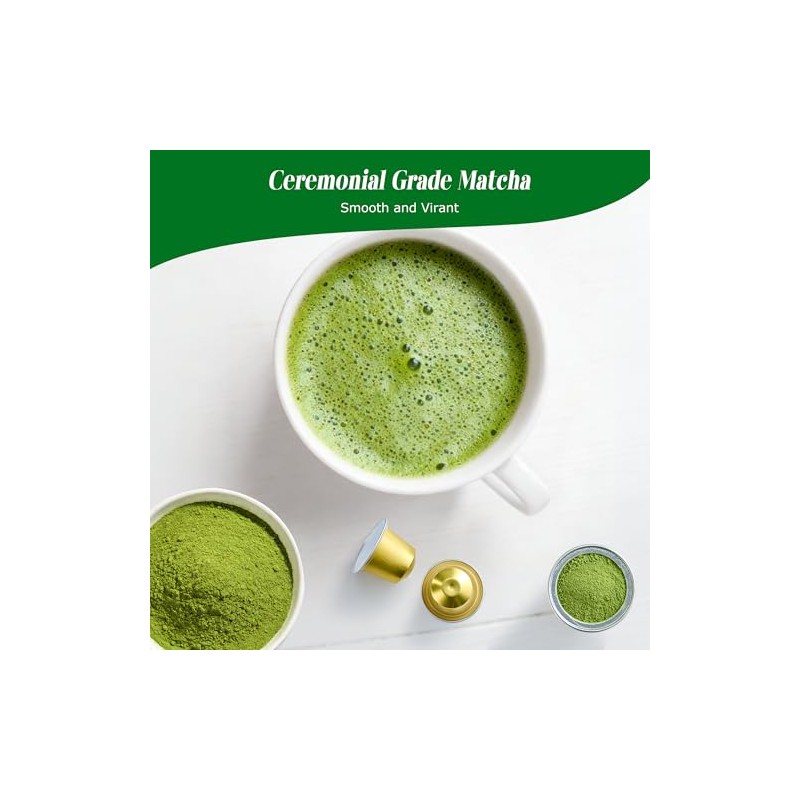 LeafCharm Matcha Pods - Nespresso Original Line Compatible