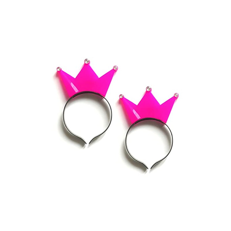 Partyknicklichter Roland Kaiser 2 LED Headbands with Crown in Pink