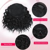 MS TAJ Pferdeschwanz-Verlängerung,Curly drawstring Ponytail Extension, 20cm Black Natural Soft