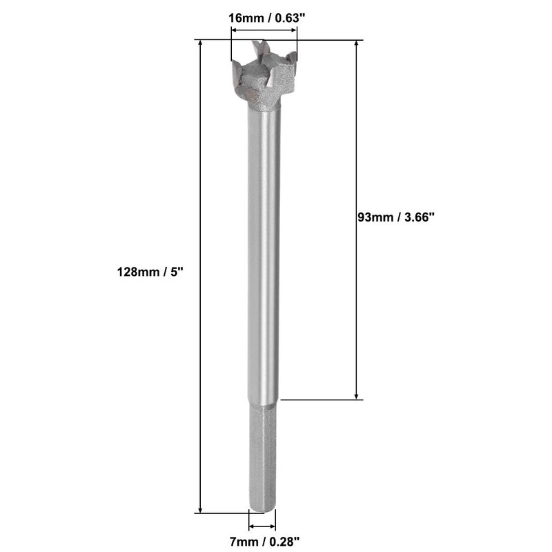 sourcing map Forstner Drill Bits 16 mm Auger Opener Hole