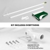 UD_G128 Combo Pack: 6 Ft Tangle Free Spinning Flagpole (White)