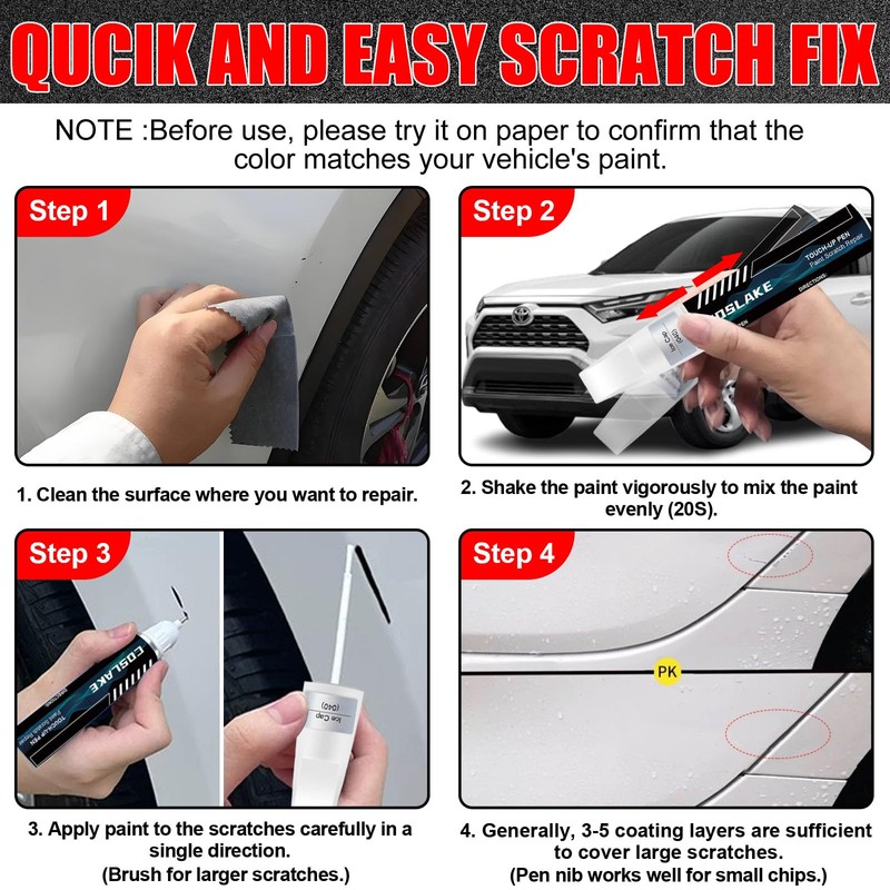 COSLAKE Car Touch Up Paint(Blue Crush Metallic(8W7(Include 2RC))) for Toyota,