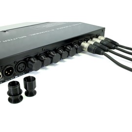 Chicken Cooper Abdeckung für XLR Kabel Buchse Stecker, schnelle sichere Handhabung, Mikrofon Stecker Schutz, Konzert Bühne Schutz Spritzwasser Schmutz Staub (XLR Male + Griff, 4, Stück)