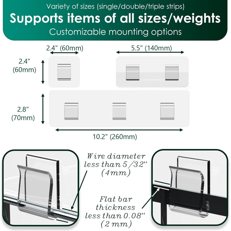 Jovware 14 Pack Shower Caddy Adhesive Replacement, Strong Adhesive Shower