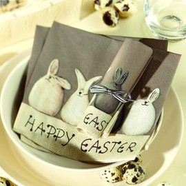 20 Servietten Happy Easter Bunnies ? Happy Easter Hasen/Ostern/Frühling 33x33cm