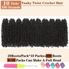10 Packs Yanky Twist Crochet Hair 8 Inch Pre-twisted Natural