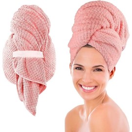 Generic Hair Drying Towel (Pink), Large