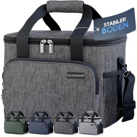 HELDENWERK Cool Bag for Food & Drinks - Insulated Thermal Bag Leak-proof & Waterproof - Breakfast Bag, Picnic Lunch Bag, Thermal Bag, Insulated Bag, Dark Grey